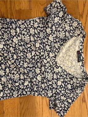 Navy Floral Tee, Bought in Paris